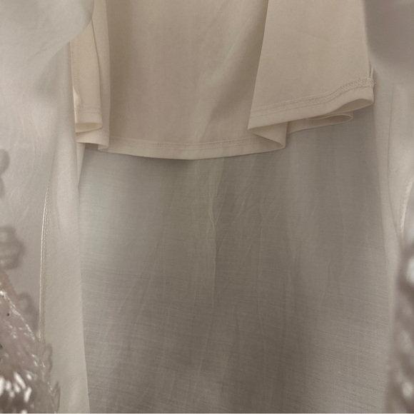 Solitaire Swim Bohemian Off The Shoulder White Lacey Dress / Cover up , M - Picture 6 of 16